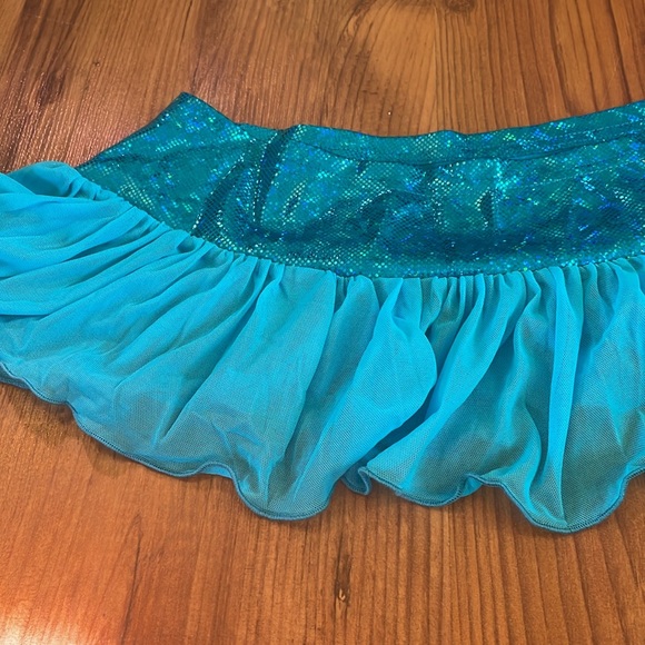 Iheartraves Blue Micro Hologram Skirt Small - Picture 6 of 6